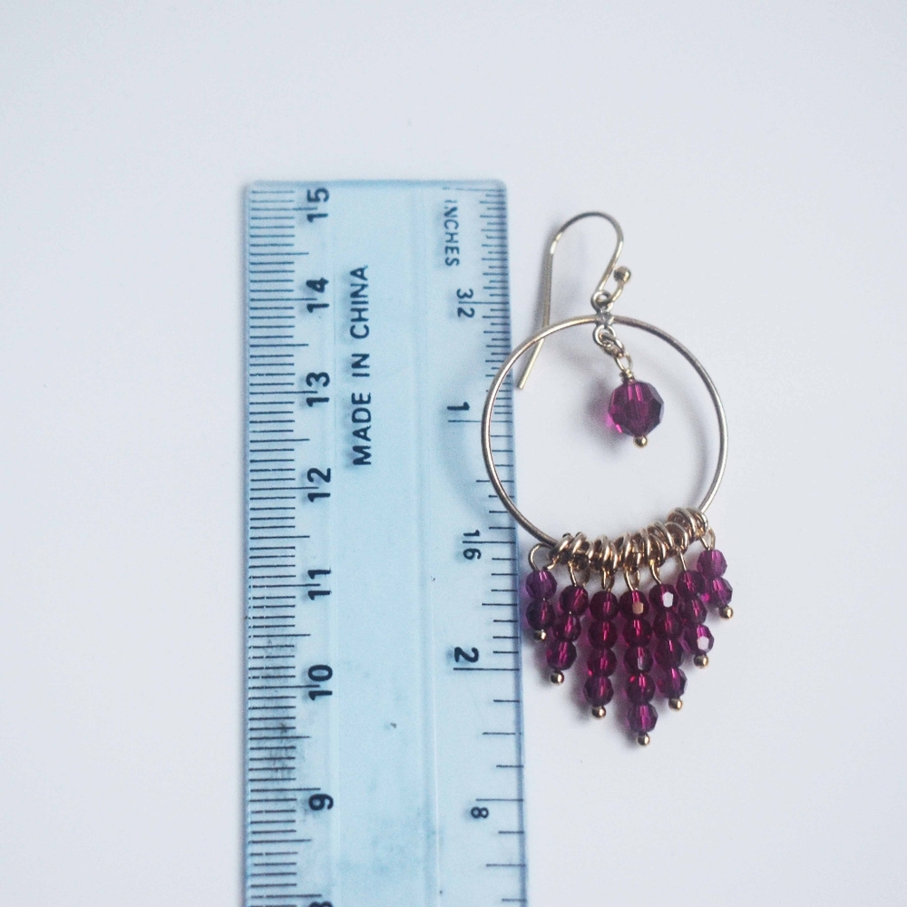 Gold Filled Opened Circle Multi Strand Earrings - image 6